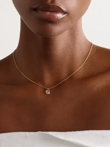 Melissa Joy Manning Crescent Moon 14-karat Recycled Gold, Moonstone And Diamond Necklace | Thumbnail 2 Melissa Joy Manning Crescent Moon 14-karat Recycled Gold, Moonstone And Diamond Necklace | Thumbnail 2