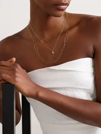 Melissa Joy Manning Crescent Moon 14-karat Recycled Gold, Moonstone And Diamond Necklace | Thumbnail 4 Melissa Joy Manning Crescent Moon 14-karat Recycled Gold, Moonstone And Diamond Necklace | Thumbnail 4
