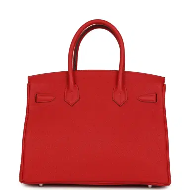 HERMÈS Hermes Birkin 30 Rouge Radieux Togo Palladium Hardware | Thumbnail 4 HERMÈS Hermes Birkin 30 Rouge Radieux Togo Palladium Hardware | Thumbnail 4
