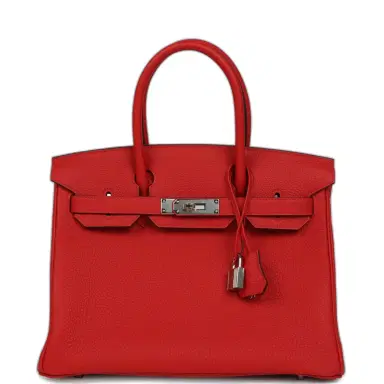 HERMÈS Hermes Birkin 30 Rouge Radieux Togo Palladium Hardware | Thumbnail 1 HERMÈS Hermes Birkin 30 Rouge Radieux Togo Palladium Hardware | Thumbnail 1