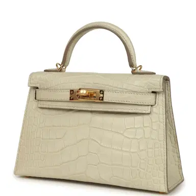 HERMÈS Hermes Kelly Sellier 20 Beton Matte Alligator Gold Hardware | Thumbnail 5 HERMÈS Hermes Kelly Sellier 20 Beton Matte Alligator Gold Hardware | Thumbnail 5