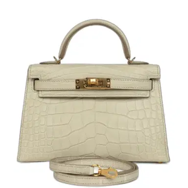 HERMÈS Hermes Kelly Sellier 20 Beton Matte Alligator Gold Hardware | Thumbnail 1 HERMÈS Hermes Kelly Sellier 20 Beton Matte Alligator Gold Hardware | Thumbnail 1