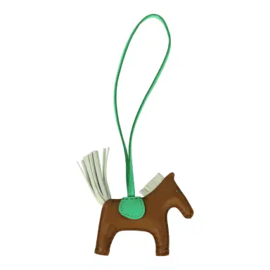 HERMÈS Hermes Rodeo Bag Charm PM Kraft, Vert Comics, Vert Fizz Milo Lambskin | Thumbnail 2 HERMÈS Hermes Rodeo Bag Charm PM Kraft, Vert Comics, Vert Fizz Milo Lambskin | Thumbnail 2