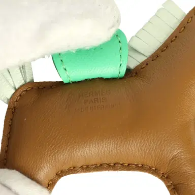 HERMÈS Hermes Rodeo Bag Charm PM Kraft, Vert Comics, Vert Fizz Milo Lambskin | Thumbnail 3 HERMÈS Hermes Rodeo Bag Charm PM Kraft, Vert Comics, Vert Fizz Milo Lambskin | Thumbnail 3