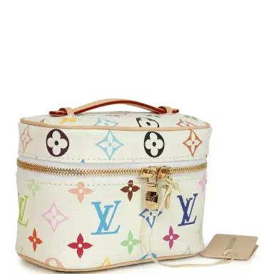 Louis Vuitton Louis Vuitton X Takashi Murakami Nice Nano White Multicolor Monogram Gold Hardware | Thumbnail 2 Louis Vuitton Louis Vuitton X Takashi Murakami Nice Nano White Multicolor Monogram Gold Hardware | Thumbnail 2