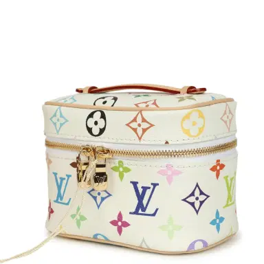 Louis Vuitton Louis Vuitton X Takashi Murakami Nice Nano White Multicolor Monogram Gold Hardware | Thumbnail 5 Louis Vuitton Louis Vuitton X Takashi Murakami Nice Nano White Multicolor Monogram Gold Hardware | Thumbnail 5