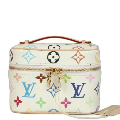 Louis Vuitton Louis Vuitton X Takashi Murakami Nice Nano White Multicolor Monogram Gold Hardware | Thumbnail 1 Louis Vuitton Louis Vuitton X Takashi Murakami Nice Nano White Multicolor Monogram Gold Hardware | Thumbnail 1