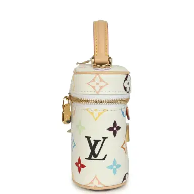Louis Vuitton Louis Vuitton X Takashi Murakami Vanity Chain Pouch White Multicolor Monogram Gold Hardware | Thumbnail 4 Louis Vuitton Louis Vuitton X Takashi Murakami Vanity Chain Pouch White Multicolor Monogram Gold Hardware | Thumbnail 4