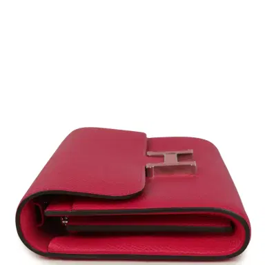 HERMÈS Pre-owned Hermes Constance Wallet To Go Rose Mexico Epsom Lizard Marquette Palladium Hardware | Thumbnail 3 HERMÈS Pre-owned Hermes Constance Wallet To Go Rose Mexico Epsom Lizard Marquette Palladium Hardware | Thumbnail 3