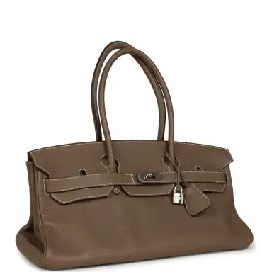 HERMÈS Vintage Hermes Shoulder Birkin 42 JPG Etoupe Togo Palladium Hardware | Thumbnail 2 HERMÈS Vintage Hermes Shoulder Birkin 42 JPG Etoupe Togo Palladium Hardware | Thumbnail 2