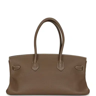 HERMÈS Vintage Hermes Shoulder Birkin 42 JPG Etoupe Togo Palladium Hardware | Thumbnail 4 HERMÈS Vintage Hermes Shoulder Birkin 42 JPG Etoupe Togo Palladium Hardware | Thumbnail 4