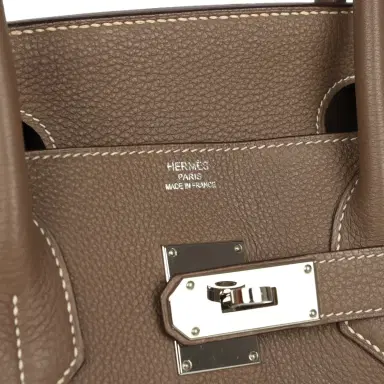 HERMÈS Vintage Hermes Shoulder Birkin 42 JPG Etoupe Togo Palladium Hardware | Thumbnail 7 HERMÈS Vintage Hermes Shoulder Birkin 42 JPG Etoupe Togo Palladium Hardware | Thumbnail 7