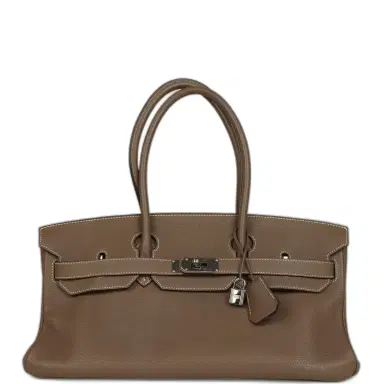 HERMÈS Vintage Hermes Shoulder Birkin 42 JPG Etoupe Togo Palladium Hardware | Thumbnail 1 HERMÈS Vintage Hermes Shoulder Birkin 42 JPG Etoupe Togo Palladium Hardware | Thumbnail 1