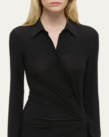 Helmut Lang Twisted Long-Sleeve Shirtdress | Thumbnail 5 Helmut Lang Twisted Long-Sleeve Shirtdress | Thumbnail 5