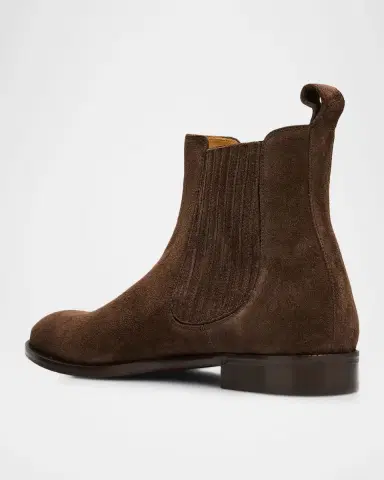 Bergdorf Goodman Men's Suede Paneled-Gore Chelsea Boots | Thumbnail 8 Bergdorf Goodman Men's Suede Paneled-Gore Chelsea Boots | Thumbnail 8
