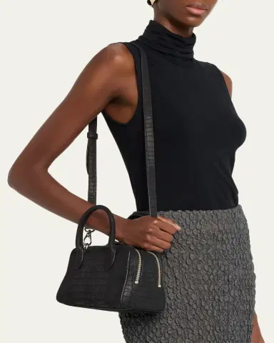 WE-AR4 The Ivy 22 Croc-Embossed Nubuck Leather Top-Handle Bag | Thumbnail 2 WE-AR4 The Ivy 22 Croc-Embossed Nubuck Leather Top-Handle Bag | Thumbnail 2