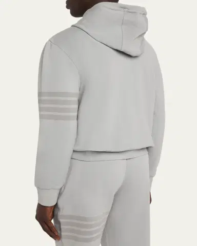 Thom Browne Men's 4-Bar Cotton Hoodie | Thumbnail 3 Thom Browne Men's 4-Bar Cotton Hoodie | Thumbnail 3