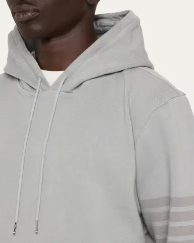 Thom Browne Men's 4-Bar Cotton Hoodie | Thumbnail 5 Thom Browne Men's 4-Bar Cotton Hoodie | Thumbnail 5