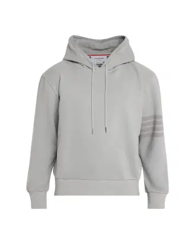 Thom Browne Men's 4-Bar Cotton Hoodie | Thumbnail 1 Thom Browne Men's 4-Bar Cotton Hoodie | Thumbnail 1