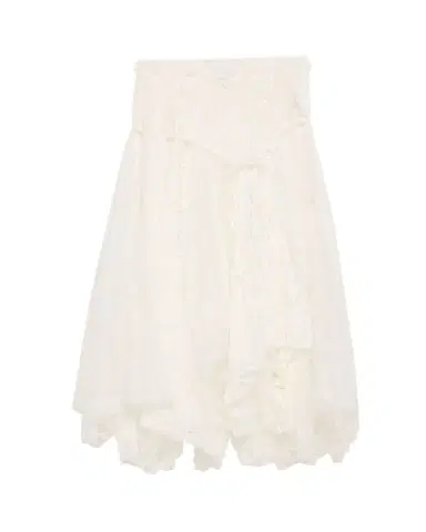 JW Anderson Mixed Lace Asymmetric Midi Skirt | Thumbnail 1 JW Anderson Mixed Lace Asymmetric Midi Skirt | Thumbnail 1