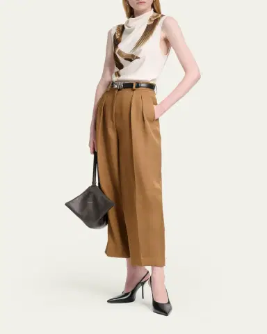 Altuzarra Dash Pleated Wide-Leg Ankle Pants | Thumbnail 2 Altuzarra Dash Pleated Wide-Leg Ankle Pants | Thumbnail 2