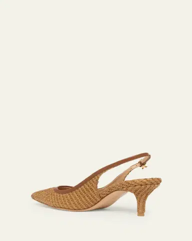 Gianvito Rossi Marbella Raffia Slingback Pumps | Thumbnail 2 Gianvito Rossi Marbella Raffia Slingback Pumps | Thumbnail 2