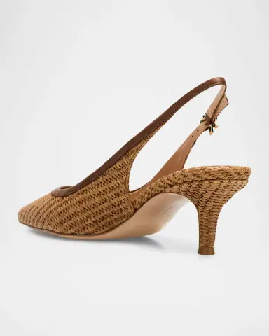 Gianvito Rossi Marbella Raffia Slingback Pumps | Thumbnail 4 Gianvito Rossi Marbella Raffia Slingback Pumps | Thumbnail 4