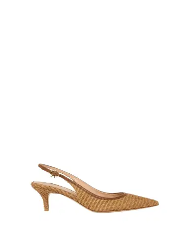 Gianvito Rossi Marbella Raffia Slingback Pumps | Thumbnail 1 Gianvito Rossi Marbella Raffia Slingback Pumps | Thumbnail 1
