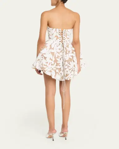 Bronx and Banco Chloe Strapless Sequin Floral Corset Mini Dress | Thumbnail 3 Bronx and Banco Chloe Strapless Sequin Floral Corset Mini Dress | Thumbnail 3
