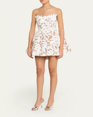 Bronx and Banco Chloe Strapless Sequin Floral Corset Mini Dress | Thumbnail 4 Bronx and Banco Chloe Strapless Sequin Floral Corset Mini Dress | Thumbnail 4