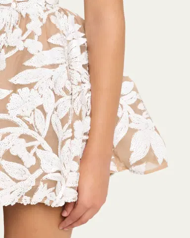 Bronx and Banco Chloe Strapless Sequin Floral Corset Mini Dress | Thumbnail 5 Bronx and Banco Chloe Strapless Sequin Floral Corset Mini Dress | Thumbnail 5