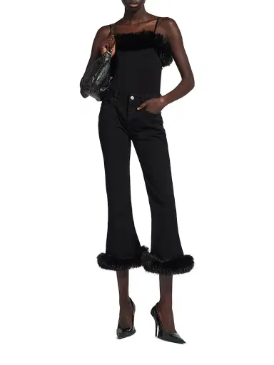 Balenciaga Women's Trim Flared Capri Pants - Black - Size 29 | Thumbnail 3 Balenciaga Women's Trim Flared Capri Pants - Black - Size 29 | Thumbnail 3
