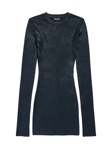 Balenciaga Women's Mini Dress - Navy | Thumbnail 1 Balenciaga Women's Mini Dress - Navy | Thumbnail 1