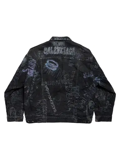 Balenciaga Men's Oversized Jacket - Black Fade Out | Thumbnail 2 Balenciaga Men's Oversized Jacket - Black Fade Out | Thumbnail 2
