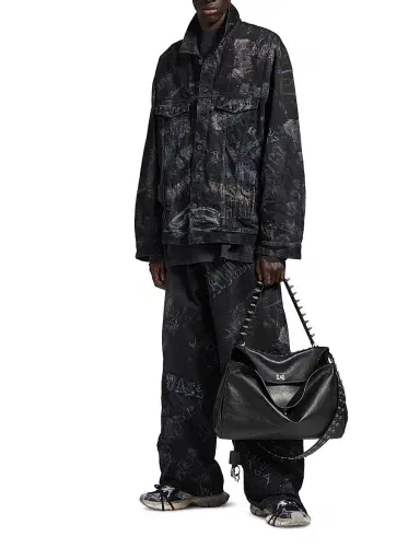 Balenciaga Men's Oversized Jacket - Black Fade Out | Thumbnail 7 Balenciaga Men's Oversized Jacket - Black Fade Out | Thumbnail 7