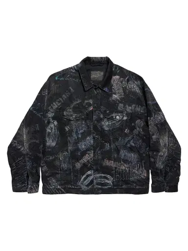 Balenciaga Men's Oversized Jacket - Black Fade Out | Thumbnail 1 Balenciaga Men's Oversized Jacket - Black Fade Out | Thumbnail 1