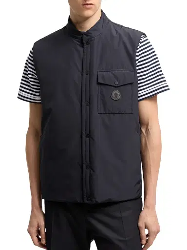Moncler Men's Sahel Puffer Vest - Navy Blue | Thumbnail 2 Moncler Men's Sahel Puffer Vest - Navy Blue | Thumbnail 2