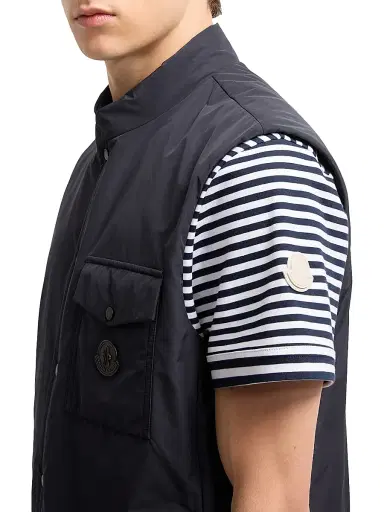 Moncler Men's Sahel Puffer Vest - Navy Blue | Thumbnail 4 Moncler Men's Sahel Puffer Vest - Navy Blue | Thumbnail 4