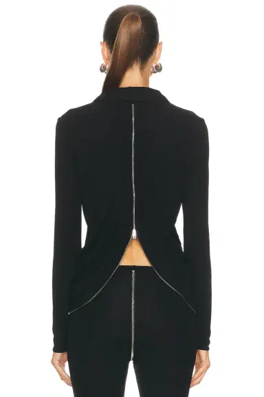 Alexander Wang Continuous Zipper Drape Back Shirt | Thumbnail 3 Alexander Wang Continuous Zipper Drape Back Shirt | Thumbnail 3
