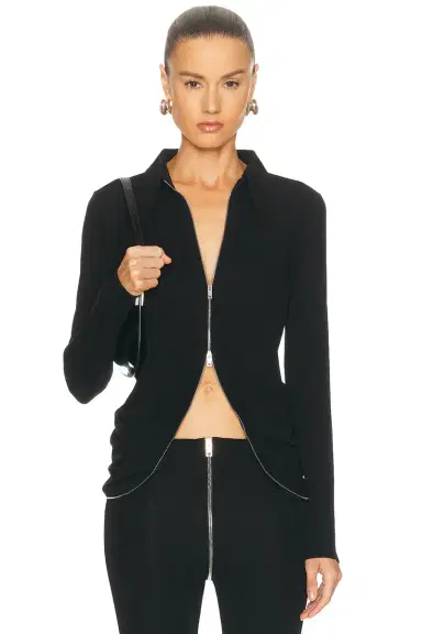 Alexander Wang Continuous Zipper Drape Back Shirt | Thumbnail 1 Alexander Wang Continuous Zipper Drape Back Shirt | Thumbnail 1