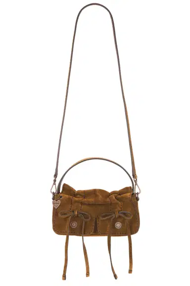 Acne Studios Multipocket Micro Crossbody Suede Bag | Thumbnail 1 Acne Studios Multipocket Micro Crossbody Suede Bag | Thumbnail 1