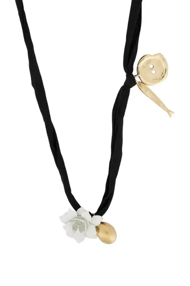 Givenchy Lucky Charms Black Flower Cord Necklace | Thumbnail 2 Givenchy Lucky Charms Black Flower Cord Necklace | Thumbnail 2