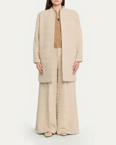 Loro Piana Horst Pleated Boucle Wide-Leg Trousers | Thumbnail 2 Loro Piana Horst Pleated Boucle Wide-Leg Trousers | Thumbnail 2