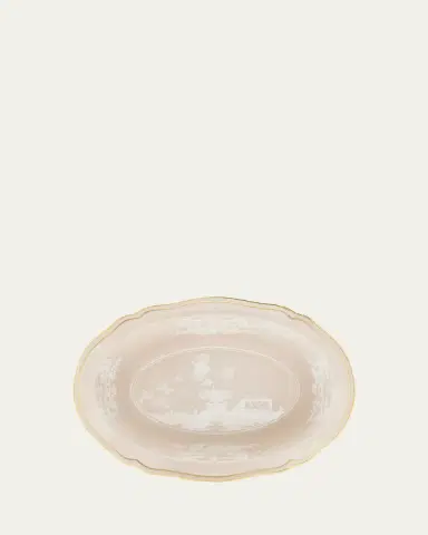 GINORI 1735 Oriente Italiano Meringa Deep Oval Serving Bowl | Thumbnail 3 GINORI 1735 Oriente Italiano Meringa Deep Oval Serving Bowl | Thumbnail 3
