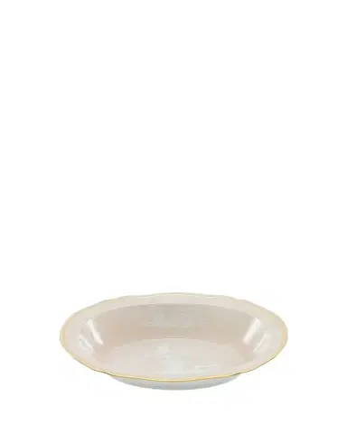 GINORI 1735 Oriente Italiano Meringa Deep Oval Serving Bowl | Thumbnail 1 GINORI 1735 Oriente Italiano Meringa Deep Oval Serving Bowl | Thumbnail 1