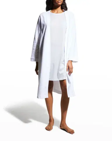 Hanro Cotton Waffle Robe | Thumbnail 3 Hanro Cotton Waffle Robe | Thumbnail 3