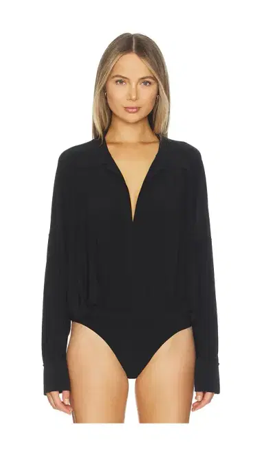 Norma Kamali Super Oversized Boyfriend Nk Shirt Bodysuit | Thumbnail 2 Norma Kamali Super Oversized Boyfriend Nk Shirt Bodysuit | Thumbnail 2