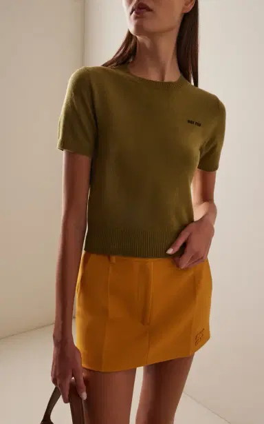 Miu Miu Cropped Cashmere Sweater | Thumbnail 2 Miu Miu Cropped Cashmere Sweater | Thumbnail 2