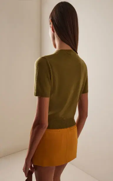 Miu Miu Cropped Cashmere Sweater | Thumbnail 4 Miu Miu Cropped Cashmere Sweater | Thumbnail 4