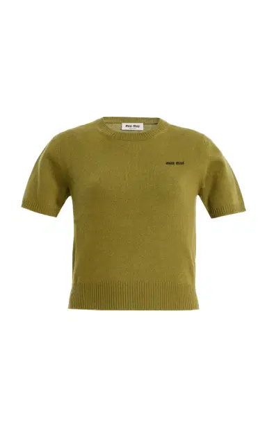 Miu Miu Cropped Cashmere Sweater | Thumbnail 6 Miu Miu Cropped Cashmere Sweater | Thumbnail 6